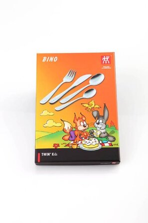 Набір дитячих столових приборів 4 предмета з гравіюванням Bino Twin Kids Zwilling
