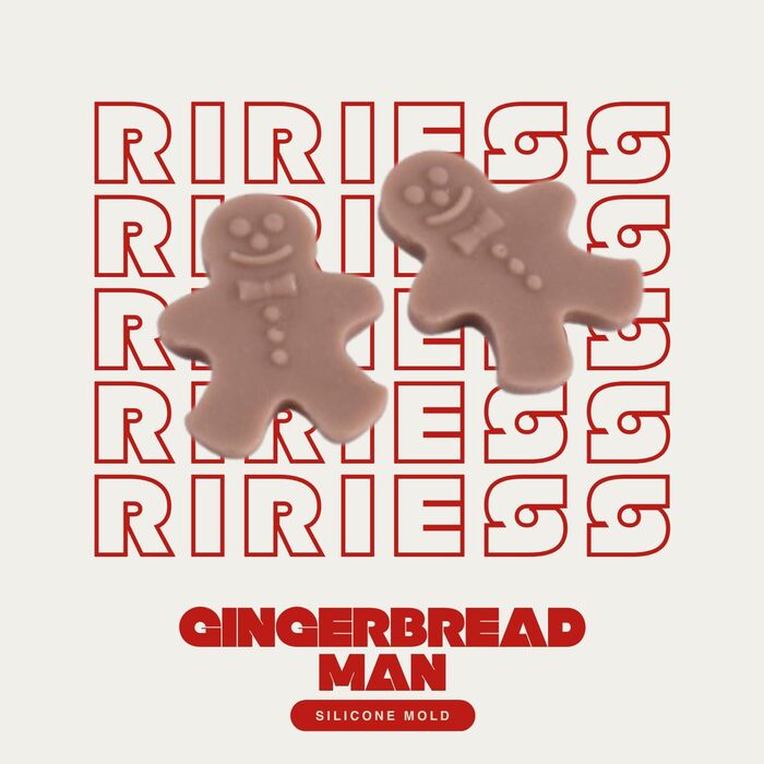 Ультратонка форма для шоколаду у формі пряникового чоловічка, різдвяна силіконова форма для випічки, антипригарна, харчовий силікон, для шоколаду, цукерок, печива, товщина лише 0,6 см, 2