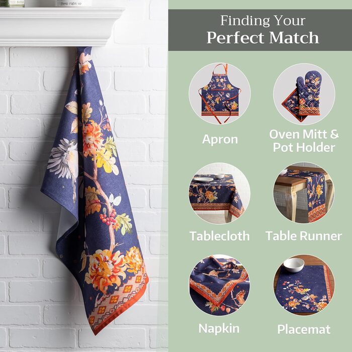 Набір із 3 багатоцільових кухонних рушників Барних рушників День подяки/Різдво (50 см x 70 см) (28 - Килим - Безкінечність, 50 x 70 см (Набір із 3 шт.)), 39 Hermine Noel