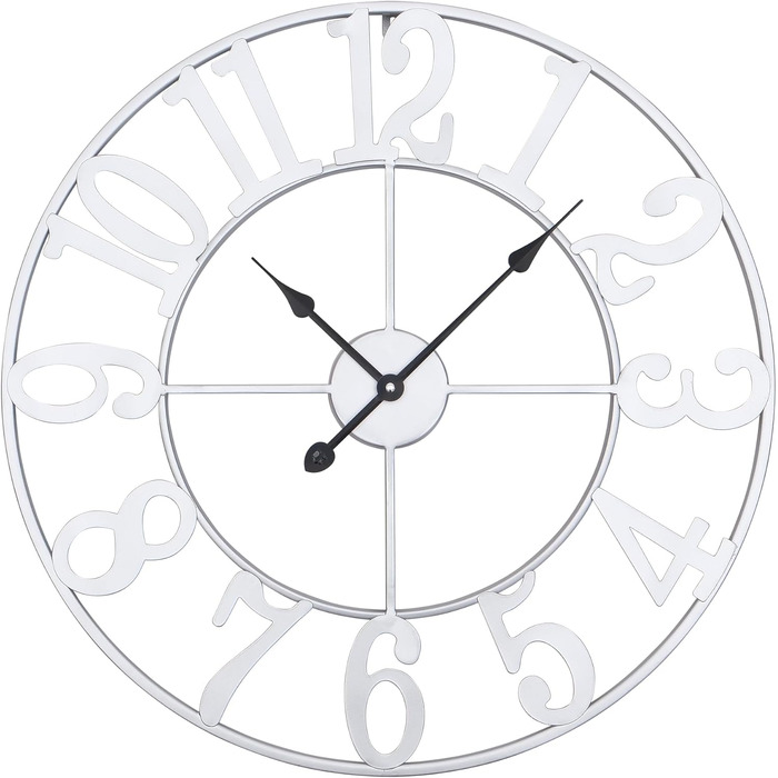 Большие круглые металлические бесшумные настенные часы в винтажном стиле 80 см HAITANG