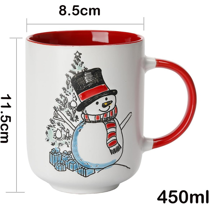 Керамічна різдвяна кружка 450 мл. TuYines