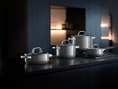 Набор кастрюль со стеклянными крышками, 6 предметов серые Fusiontec Mineral WMF