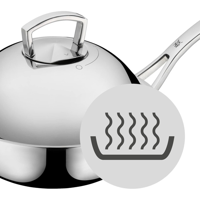 Сковорода вок 32 см с крышкой, серебристая Multiply WMF