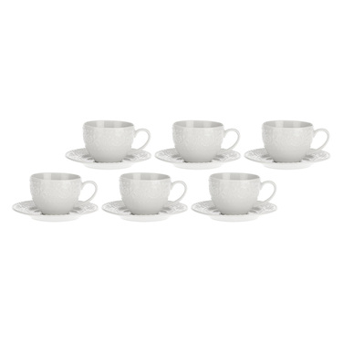 Набір чашок для кави з блюдцем La Porcellana Bianca SOGNANTE, порцеляна, 100 мл, 6 пр.