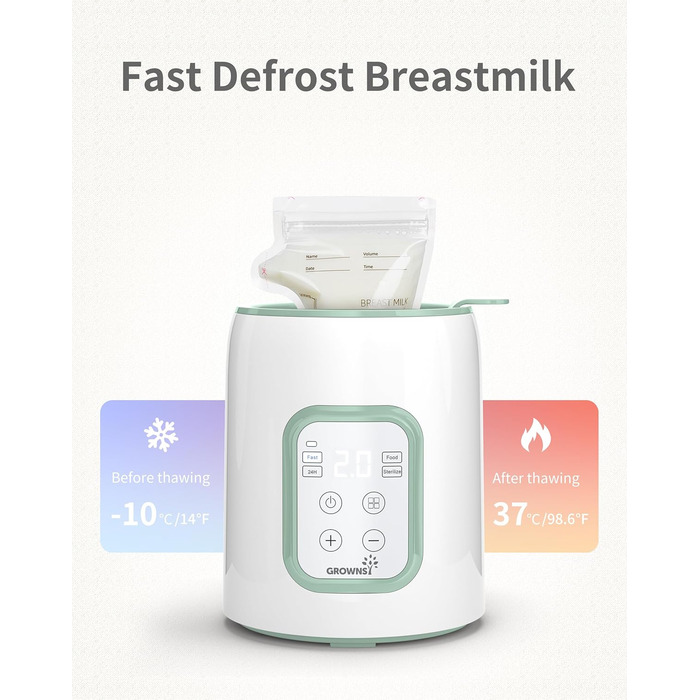 Підігрівач дитячих пляшечок 8 в 1, зелений GROWNSY