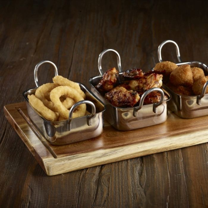 Доска прямоугольная для подачи 25*13*2 см, акация, GenWare