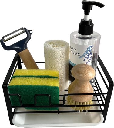 Органайзер для раковини з піддоном, чорний YOUJIA