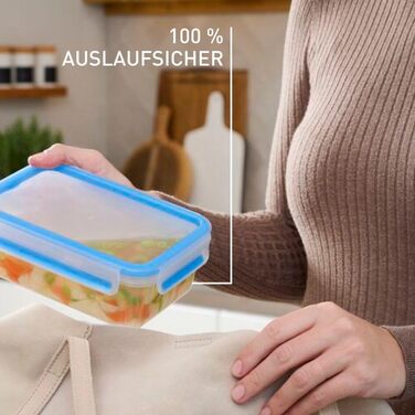 Контейнер для зберігання продуктів 8 л прямокутний з кришкою Clip & Close EMSA