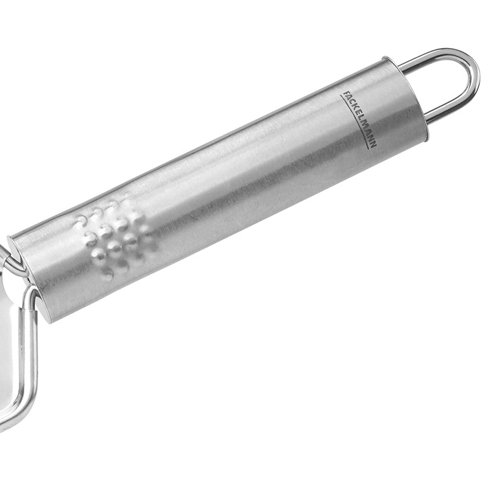 Відкривачка Fackelmann OVAL GRIP, практична відкривачка для консервів з нержавіючої сталі, універсальна відкривачка з ергономічною ручкою (колір сріблястий), кількість (24 x 5,5 x 1,5 см)