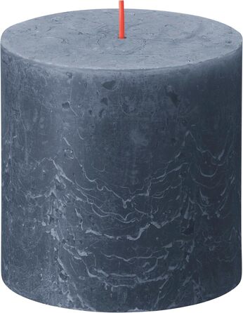 Свічка Bolsius Rustic Pillar XXL - 3 шт. и - 10 x 10 см - Декоративні побутові свічки - Час горіння 62 години - Без запаху - Містить натуральний рослинний віск - Без пальмової олії (темно-синя)