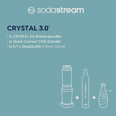 Набір для газування води, 3 предмети, чорний Crystal 3.0 SodaStream
