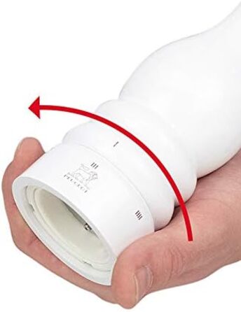 Ручне регулювання помелу u'Select, висота 12 см, дерево, коричневий, 23447 (соляний млин, білий лакований)