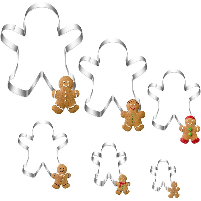 Різдвяні формочки для печива, набір формочок для печива гном Санта Клаус, формочка для печива з нержавіючої сталі у формі лося, формочка для печива з 4 головами лося, подарункові формочки для печива для випікання помадних тортів (барвиста тема A5)