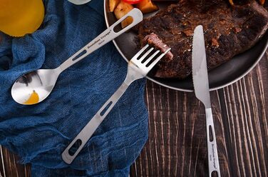 Титанові столові прилади для кемпінгів 3 шт. iBasingo