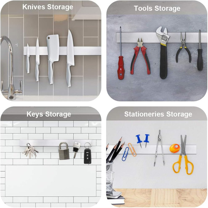 Магнітний тримач для ножів 40 см, нержавіюча сталь Ninonly