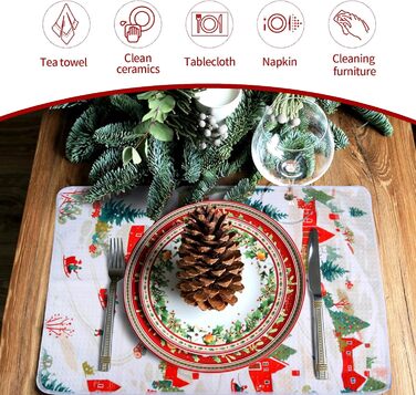 Набір з 2 різдвяних кухонних рушників 60 x 40 см VIVOTE
