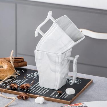 Серія FLORA, набір порцелянових креманки для каш з 6 предметів, миска для рису 450 мл, закусочна миска, десертна миска для салату, супів, рамен, фруктів і т.д. 13,5x13,5x5,4 см (сірий, 6 шт. (упаковка 1))