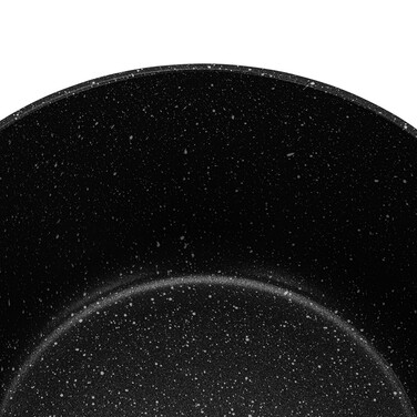 Ковш Fissman 16x8 см/1,39 л ANGELA со стеклянной крышкой алюминий с антипригарным покрытием (14604)