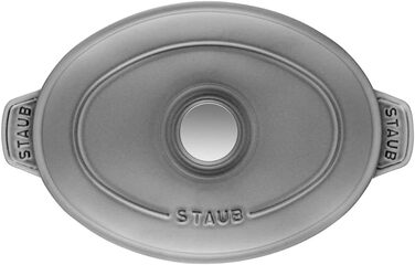 Сковорода-жаровня 23 х 17 см з кришкою овальна Graphite Grey Staub