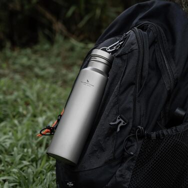 Титанова пляшка для води Відкритий кемпінг Одношарова металева пляшка для води з широким горлом Захист від протікання Спорт Їзда на велосипеді Піші прогулянки Пікнік Скелелазіння Біг Чай Кава Пляшка для напоїв (750 мл Ti3253d)