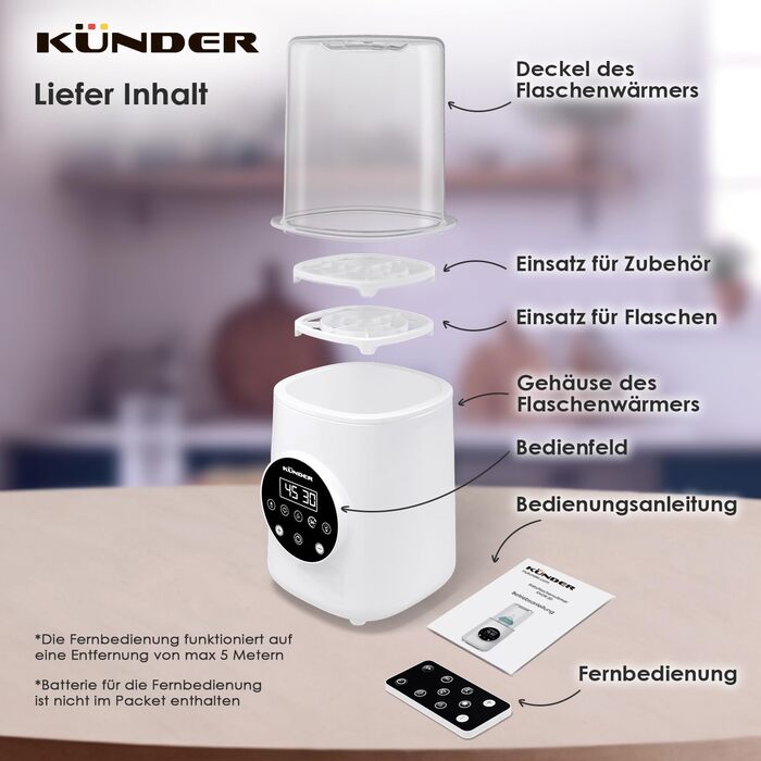 Підігрівач дитячих пляшечок 10 в 1 KUNDER