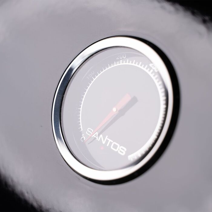 Газовый гриль SANTOS S-401 Black, с боковой горелкой, черный 900259 Код: 010954