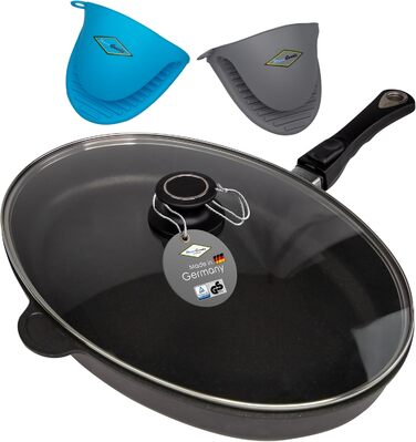 Сковорода для рыбы со стеклянной крышкой MaxxGoods