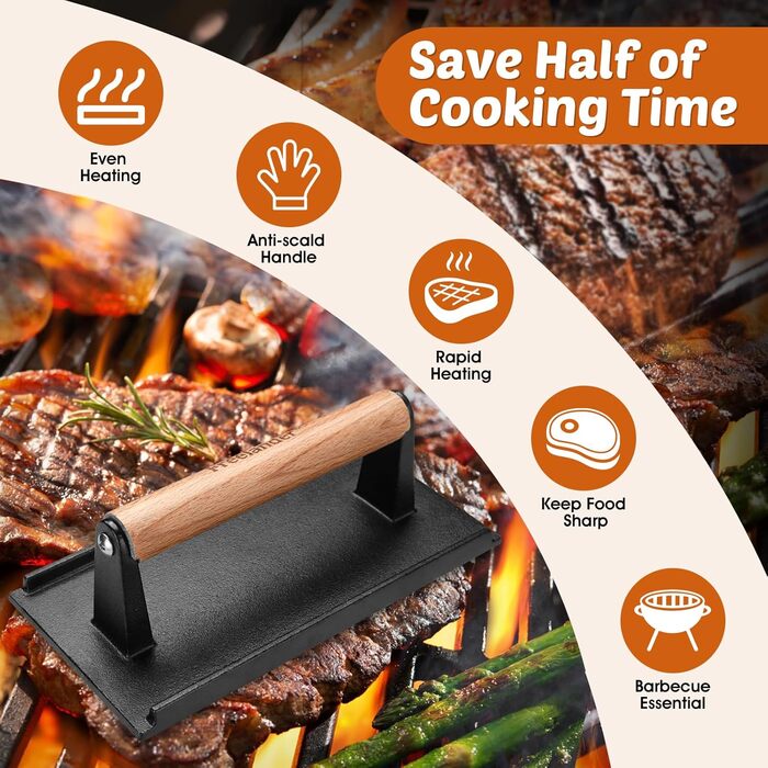 Прес для м'яса з чавуна прямокутна Freelander