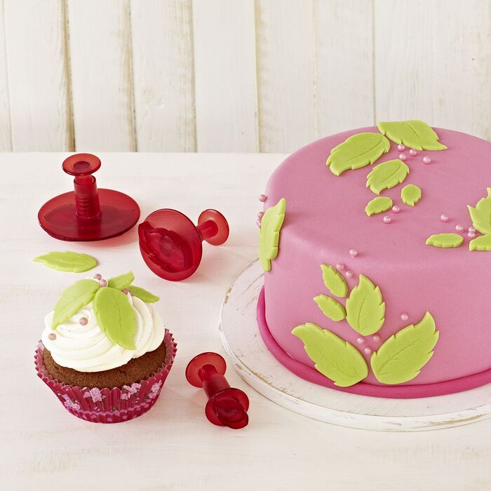 Набір штампів для тесту вигляді листя, 3 предмета, RBV Birkmann