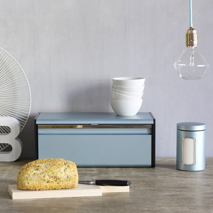 Хлібниця з підйомною кришкою 25 х 46,5 х 18,7 см м'ятний металік Brabantia