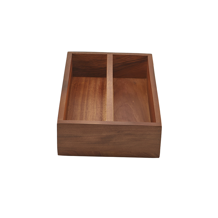 Лоток для столових приладів, 2 відділення, дерево, акація, GenWare