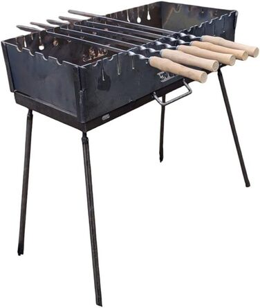 Портативний мангал та 5 шампурів з нержавіючої сталі та сумку Generisch