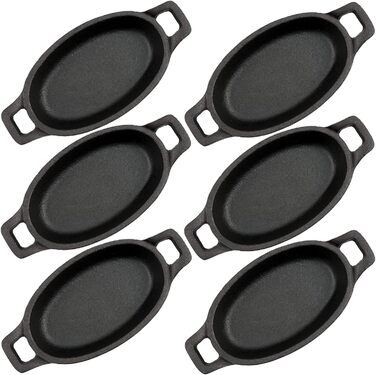 Набір чавунних сковорідок для барбекю 6 шт. 20 х 9,5 см BBQ-Toro