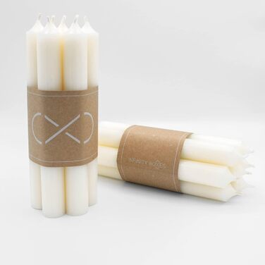 Набір з 7 конічних свічок 2,2 х 18 см, колір слонової кістки Infinity Boxs