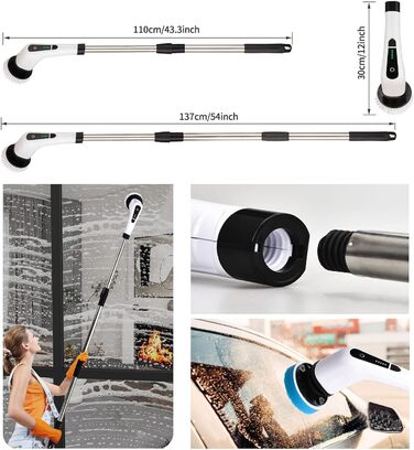 Електрична щітка для очищення з 8 змінними головками FARI