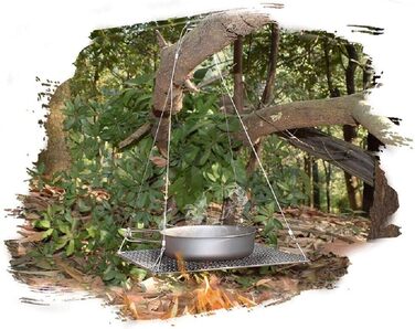 Титановая решетка для приготовления пищи Решетка для гриля на открытом воздухе Древесный уголь Барбекю Сетка Гриль Пластина Сверхлегкая Выпечка Охлаждающая Стойка Тяжелая Еда Приготовление Жарка Кухонная Утварь и Подвесная Цепь Для Открытого Кемпинга Пеши