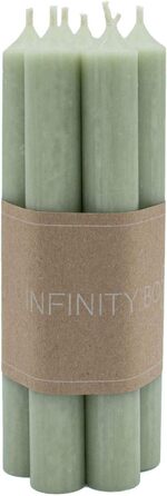 Набір з 7 конічних свічок 2,2 х 18 см, колір шавлії Infinity Boxs