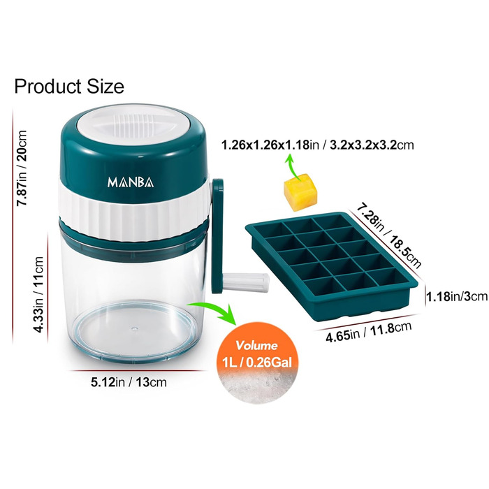 Портативний преміальний апарат для приготування сльоші та льоду MANBA