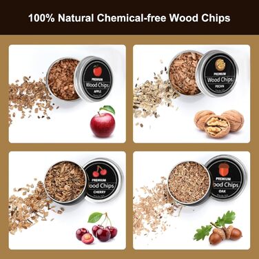 Набір для копчення коктейлів, 4 смаки, 8 предметів Ruiqas