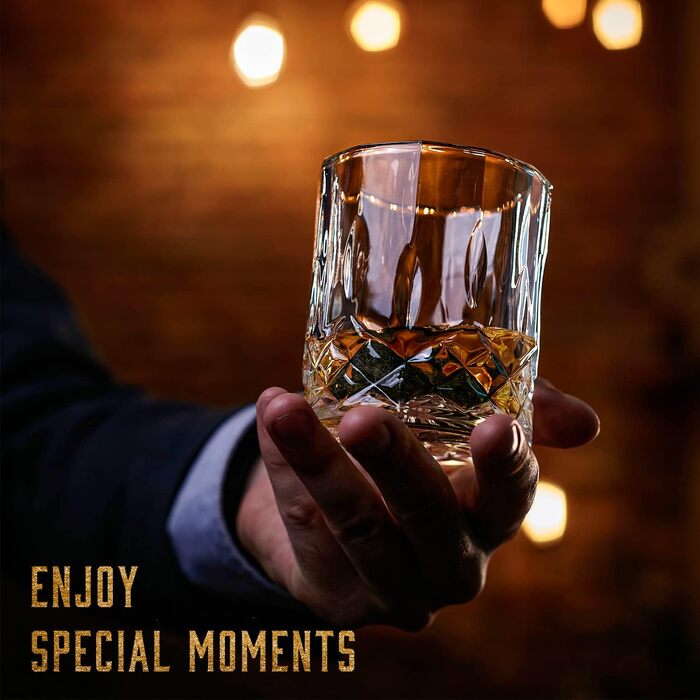 Набір склянок для віскі, аксесуари для віскі та 4 камені для віскі Whisiskey