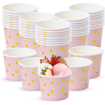 Набір паперові стаканчики для морозива 60 шт. 250 мл BIOZOYG