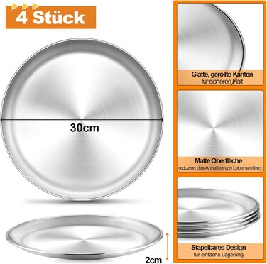 Набір із 4 дек для піци 30 см Onader