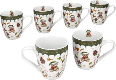 Набір із 6 кавових чашок 480 мл. порцеляна MamboCat Friend