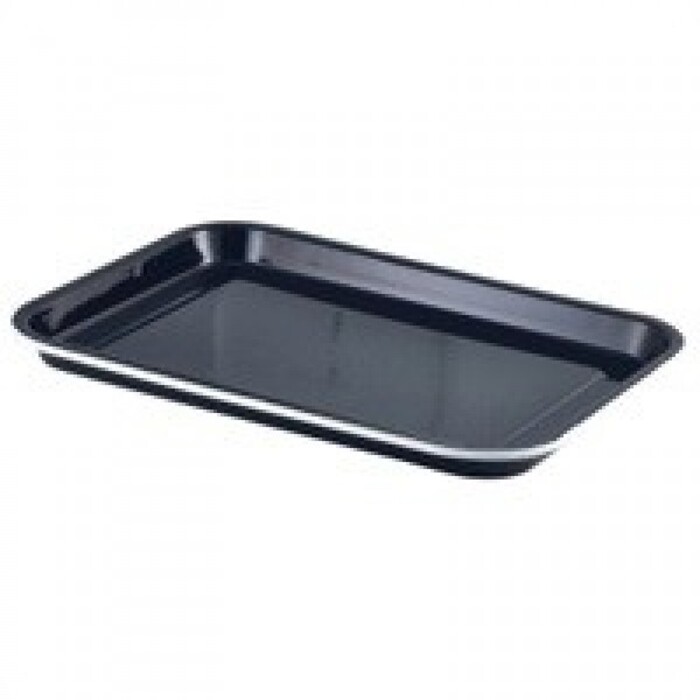 Піднос 33,5х23,5х2,2 см емальований, сервірувальний чорний, GenWare