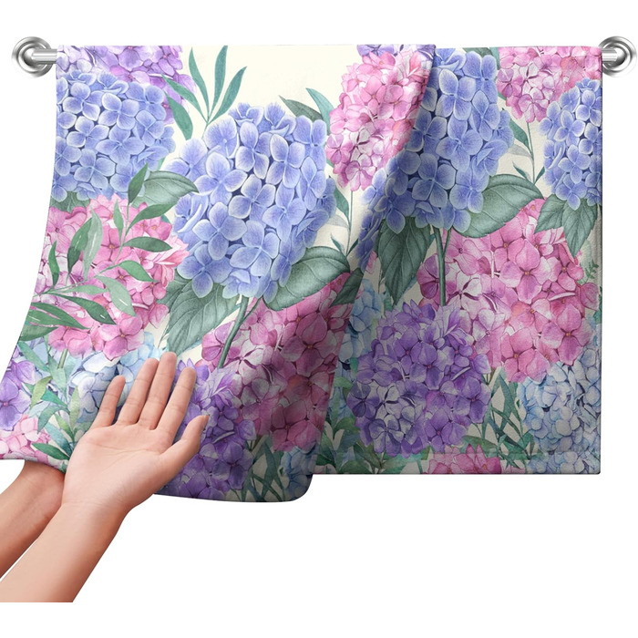 Різдвяні кухонні рушники Kwlegh, рушник для рук, різдвяна ялинка, цукерка-тростина, сніжинка, рушник для пальців, набір з 2 шт. , милий чоловічий банний рушник, високопоглинаючі рушники, 36 x (гортензія-метелик)