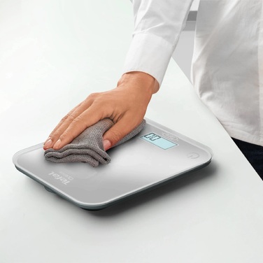 Tefal Ваги кухонні Optiss, 5кг, AAAx2 в комплекті, скло, срібло