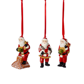 Набір підвісок Санта Клаус 3 предмета, Nostalgic Ornaments Villeroy & Boch
