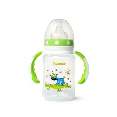 Пляшка для годування Fissman 240 мл з ручками салатовий (6894)