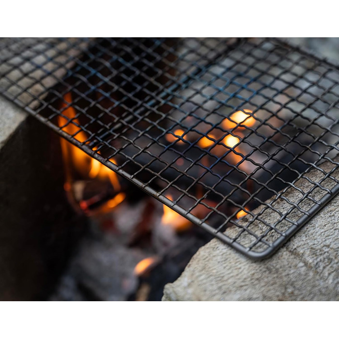 Титановая решетка для приготовления пищи Решетка для гриля на открытом воздухе Древесный уголь Барбекю Сетка Гриль Пластина Сверхлегкая охлаждающая стойка для выпечки Тяжелая еда Приготовление пищи Обжарка Кухонная утварь и подвесная цепь для кемпинга на 