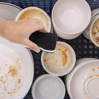 Набір губок для миття посуду 10 шт. 7 х 11 см чорно-білі DOITOOL